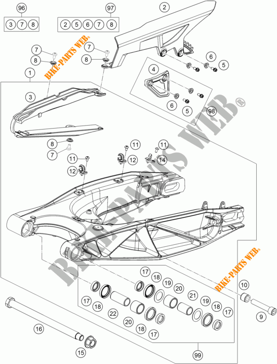 SWINGARM for KTM 1190 ADVENTURE R ABS 2016