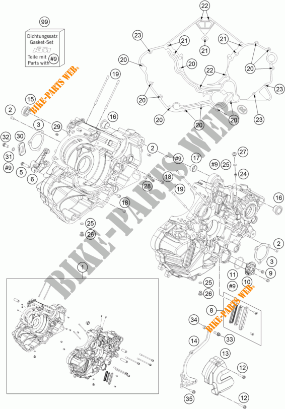 CRANKCASE for KTM 1190 ADVENTURE R ABS 2016