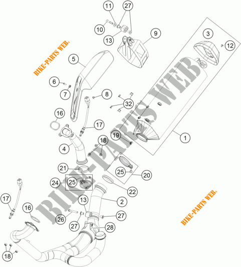 EXHAUST for KTM 1190 ADVENTURE R ABS 2015