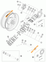 REAR WHEEL for KTM 1190 RC8 R WHITE 2011