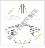 STICKERS for KTM 1190 RC8 R WHITE 2011