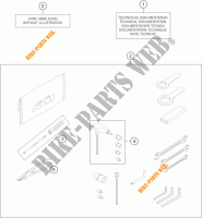 TOOL KIT / MANUALS / OPTIONS for KTM 1190 ADVENTURE R ABS 2015