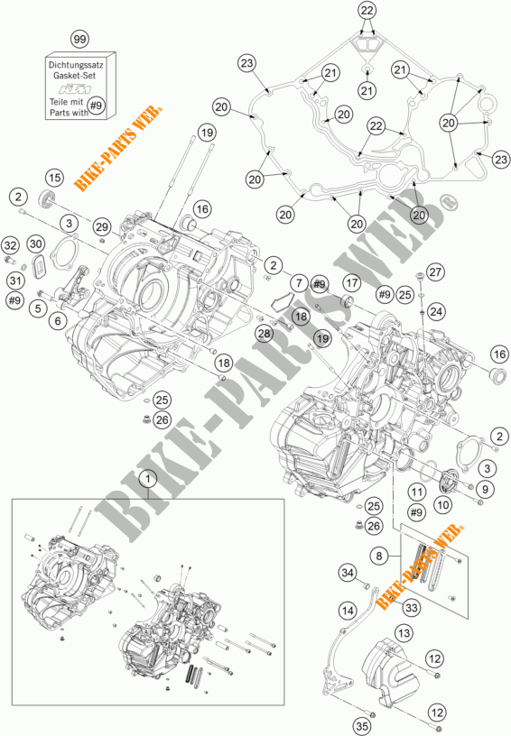 CRANKCASE for KTM 1190 ADVENTURE R ABS 2014