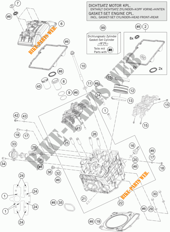 CYLINDER HEAD FRONT for KTM 1190 ADVENTURE R ABS 2014