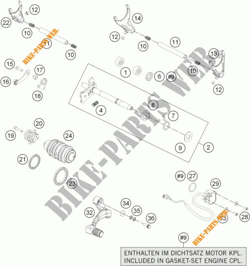 GEAR SHIFTING MECHANISM for KTM 1190 ADVENTURE R ABS 2014