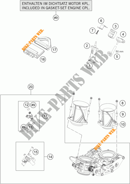 THROTTLE BODY for KTM 1190 ADVENTURE R ABS 2014