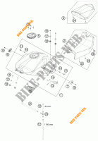 TANK / SEAT for KTM 1190 RC8 R BLACK 2011