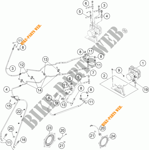 BRAKE ANTIBLOCK SYSTEM ABS for KTM 1190 ADVENTURE R ABS 2013