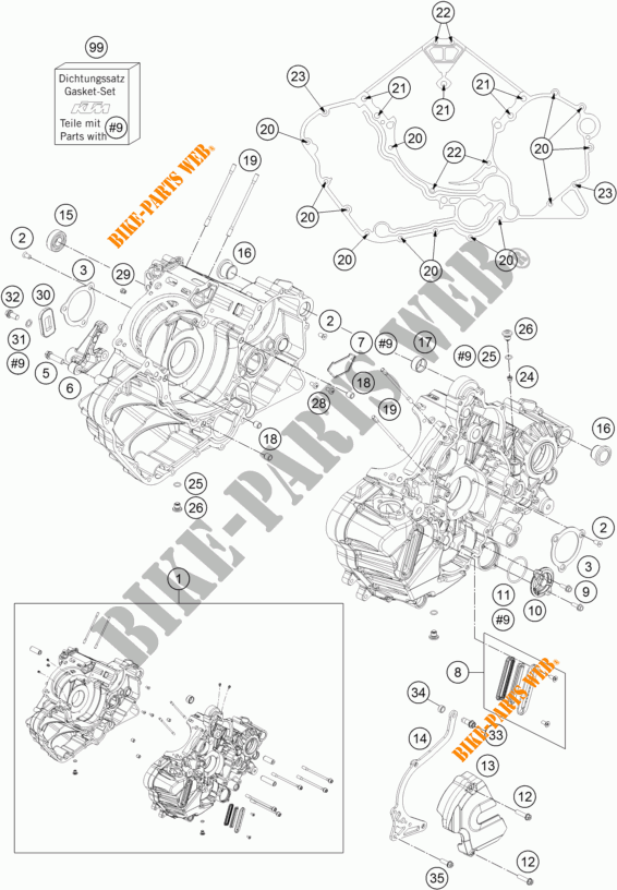 CRANKCASE for KTM 1190 ADVENTURE R ABS 2013