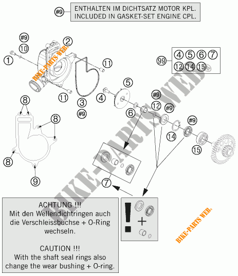 WATERPUMP for KTM 1190 ADVENTURE R ABS 2013