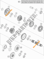 GEARBOX COUNTERSHAFT for KTM 1190 ADVENTURE ABS GREY 2016