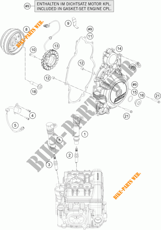 IGNITION SYSTEM for KTM 1190 ADVENTURE ABS GREY 2015