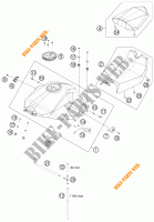 TANK / SEAT for KTM 1190 RC8 R BLACK 2011