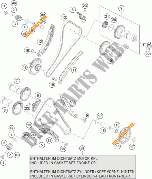 TIMING for KTM 1190 ADVENTURE ABS ORANGE 2015