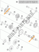 GEARBOX COUNTERSHAFT for KTM 1190 ADVENTURE ABS ORANGE 2014