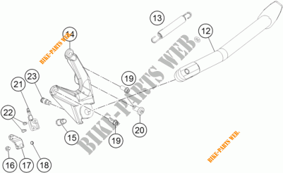 SIDE / MAIN STAND for KTM 1190 ADVENTURE ABS ORANGE WES. 2014