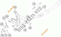 SIDE / MAIN STAND for KTM 1190 ADVENTURE ABS GREY WES. 2014