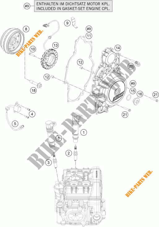 IGNITION SYSTEM for KTM 1190 ADVENTURE ABS GREY WES. 2014