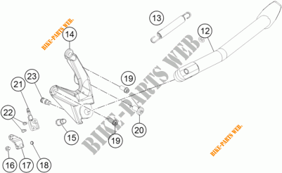 SIDE / MAIN STAND for KTM 1190 ADVENTURE ABS GREY WES. 2014