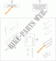 TOOL KIT / MANUALS / OPTIONS for KTM 1190 ADVENTURE ABS GREY 2014