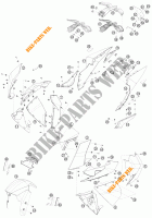 PLASTICS for KTM 1190 RC8 R LIMITED EDITION AKRAPOVIC 2010