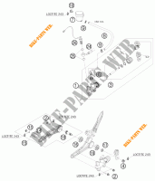 REAR BRAKE MASTER CYLINDER for KTM 1190 RC8 R LIMITED EDITION AKRAPOVIC 2010