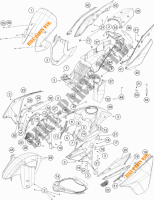 PLASTICS for KTM 1190 ADVENTURE ABS ORANGE WES. 2013