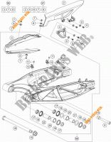 SWINGARM for KTM 1190 ADVENTURE ABS ORANGE WES. 2013