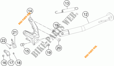 SIDE / MAIN STAND for KTM 1190 ADVENTURE ABS ORANGE WES. 2013