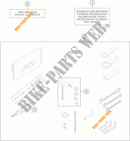 TOOL KIT / MANUALS / OPTIONS for KTM 1190 ADVENTURE ABS GREY WES. 2013