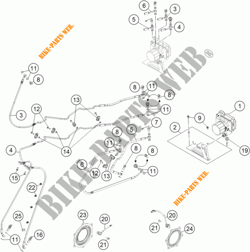 BRAKE ANTIBLOCK SYSTEM ABS for KTM 1190 ADVENTURE ABS GREY WES. 2013