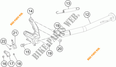 SIDE / MAIN STAND for KTM 1190 ADVENTURE ABS GREY WES. 2013