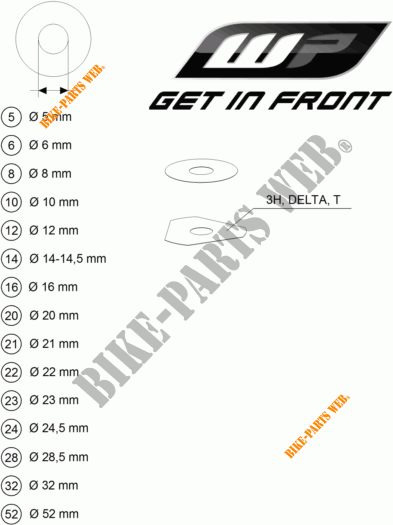 WP SHIMS FOR SETTING for KTM 1190 ADVENTURE ABS GREY WES. 2013