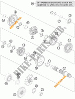 GEARBOX COUNTERSHAFT for KTM 1190 ADVENTURE ABS ORANGE 2013