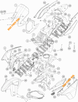 PLASTICS for KTM 1190 ADVENTURE ABS ORANGE 2013