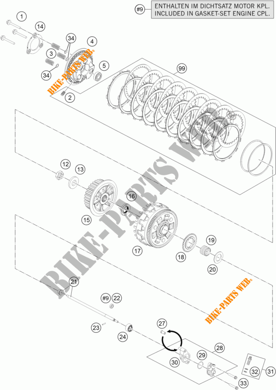 CLUTCH for KTM 1050 ADVENTURE ABS 2016