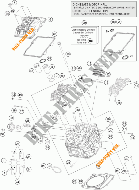 CYLINDER HEAD FRONT for KTM 1050 ADVENTURE ABS 2016