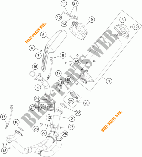 EXHAUST for KTM 1050 ADVENTURE ABS 2016