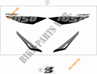 STICKERS for KTM 1050 ADVENTURE ABS 2015