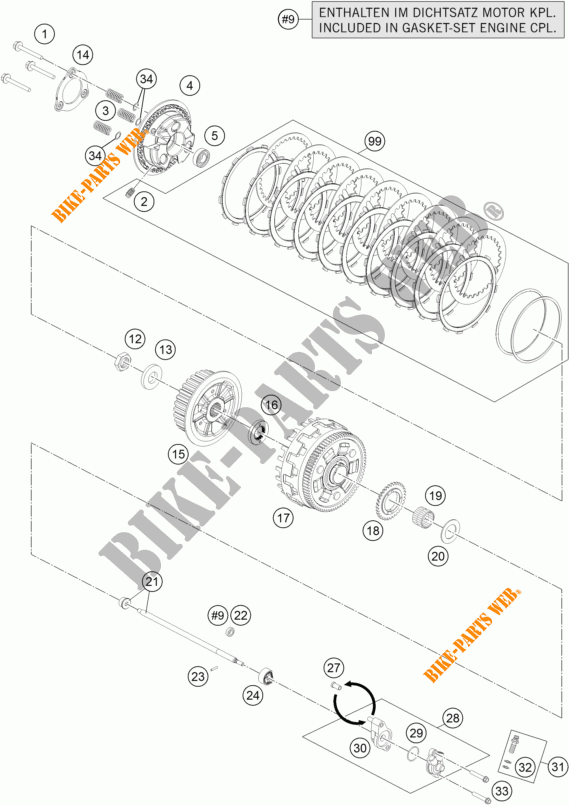 CLUTCH for KTM 1050 ADVENTURE ABS 2015