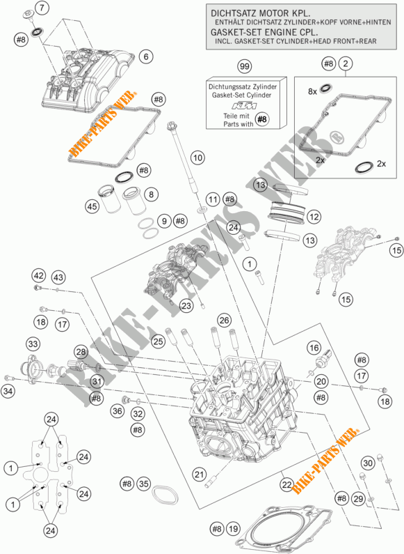 CYLINDER HEAD FRONT for KTM 1050 ADVENTURE ABS 2015