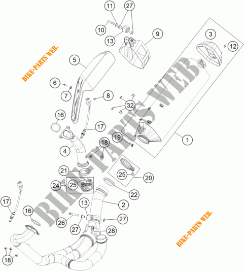EXHAUST for KTM 1050 ADVENTURE ABS 2015