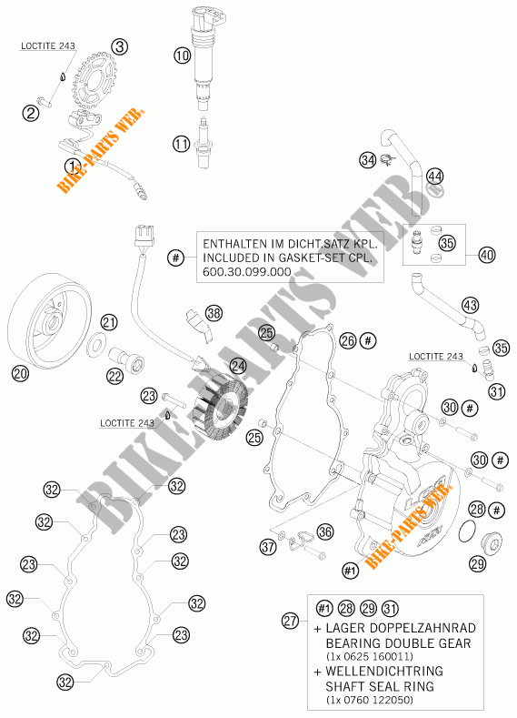IGNITION SYSTEM for KTM 990 ADVENTURE S 2008