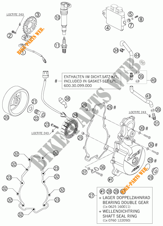 IGNITION SYSTEM for KTM 990 ADVENTURE S 2007