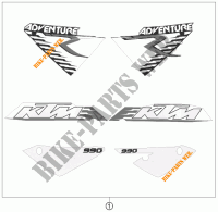 STICKERS for KTM 990 ADVENTURE R 2012