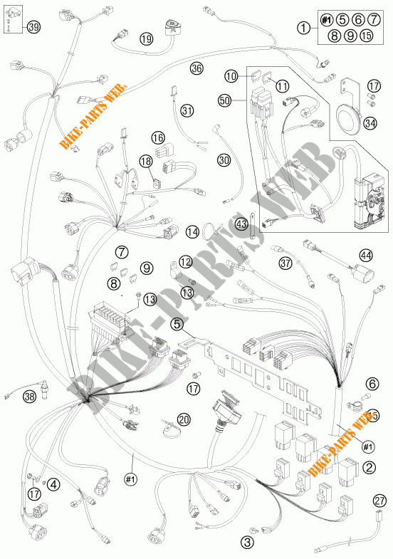 WIRING HARNESS for KTM 990 ADVENTURE R 2012