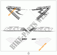 STICKERS for KTM 990 ADVENTURE R 2012