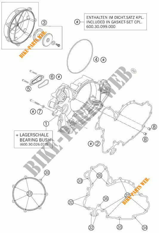 CLUTCH COVER for KTM 990 ADVENTURE R 2010