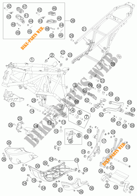 FRAME for KTM 990 ADVENTURE DAKAR EDITION 2011