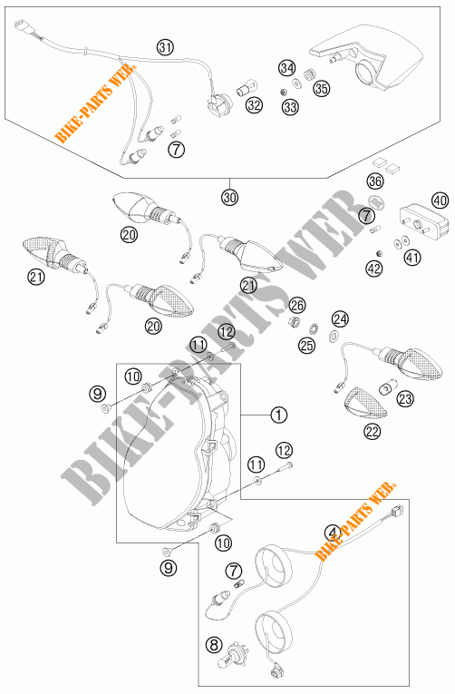 HEADLIGHT / TAIL LIGHT for KTM 990 ADVENTURE DAKAR EDITION 2011